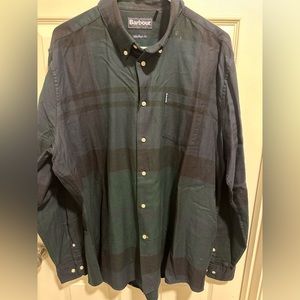 Men’s Barbour Tailored Fit Plaid Button Down Size L